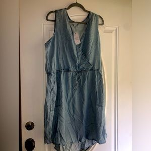 NWT - TIME & TRU - CHAMBRAY DRAWSTRING WAIST DRESS XXL